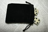 Small Velvet Black Pouch With Drawstrings