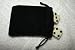 Small Velvet Black Pouch With Drawstrings