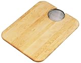 IMAGE OF Elkay CBS1418 Hardwood 19-Inch by 15-Inch Cutting Board with Strainer