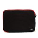 HP TX2-1020US TouchSmart 12.1-Inch Laptop Carrying Dual Mesh Neoprene Layer Netbook Sleeve Case - Black with Red