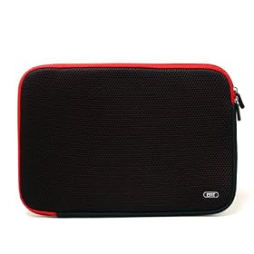 MSI PR201-013US 12.1-Inch Laptop Carrying Dual Mesh Neoprene Layer Netbook Sleeve Case - Black with Red