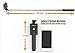 PerfectDay U-Shape Self-portrait Monopod Extendable Selfie Stick with Built-in Remote, White-Gold