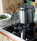Miele KM404 11 3/8' CombiSet Double Gas Burner Cooktop with Electric Spark Ignition and a High-speed 10,000 BTU Burner