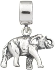 925 Sterling Silver Walking Elephant Dangle Bead, For Chamilia, Pandora, Biagi, Personality, Reflections And More Charm Bracelets