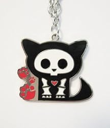 Skelanimals Kit the Cat Necklace and Keycap Gift Sets