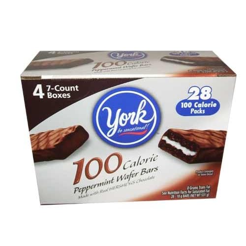 York Peppermint Patties 100 Calorie Peppermint Wafer Bars