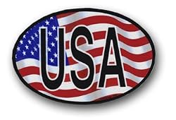 USA - Wavy Oval Decal