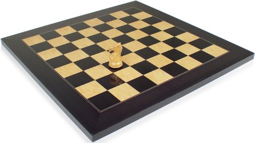 Black & Ash Burl High Gloss Deluxe Chess Board - 2.375