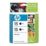 HP 15 Ink Twin Pack (C6653FN#140)