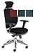 Adroit Lorraine Task Armchair Headrest Mesh Back H760mm W500xd470xh420 490mm Black