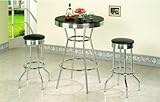 NEW BAR TABLE W. TWO SWIVEL STOOLS SET