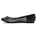 Michael Michael Kors Womens Olivia Leather Round Toe Slide Flats