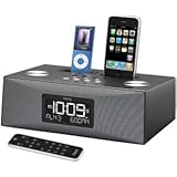 New Ihome Ip88gc Dual Dock Alarm Clock Radio For Iphone Ipod Eq Balance Controls Triple Alarm