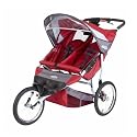 Run Around LTD Fixed Wheel Double Stroller - Teal/ Brick