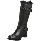 ALL BLACK Women's Rough & Ready Studded Biker Boot