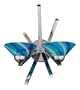 ELK LIGHTING 1471/2CAR - 2 LIGHT WALL BRACKET IN POLISHED CHROME AND CARRIBEAN GLASS