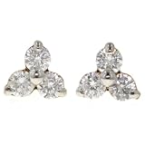 10k Yellow Gold Diamond 3-Stone Earrings (1/4 cttw, H-I Color, I1-I2 Clarity)