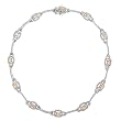 Sterling Silver Necklace with Clear/Champagne CZs