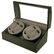 NEW Quad Watch Winder For 4 Automatic Watch Built in IC Program Runs AC or Battery Black Finish Gift Box