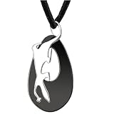Wildlife Fashion: Designer Inspired Surgical Stainless Steel Gunmetal Finish Gecko Disc Pendant on a Black Cord for Men