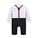 TNYKER Baby Boy Romper Jumpsuit Toddler Outfits Suit Set with Bowtie & Straps