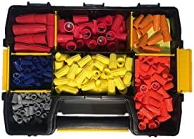 520 Piece Electrical Wire Connector Assortment Set with STANLEY STST14021 Sort Master Light Storage Case