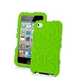 Neon Green Totem Cool Wave Design Silicone Skin Case Cover Accessory for Apple Ipod Touch 4th Generation 4g 4 8gb 32gb 64gb By Electromaster