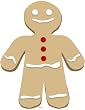 Ginger Bread Man Christmas Standup Poster
