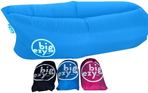 Inflatable lounger including carry bag. The Big Ezy inflates in seconds, relax instantly with our portable, lightweight beach chair. Perfect for summer, parks, beaches, camping and festivals