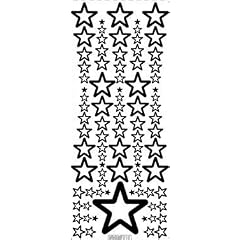 Konturensticker Weihnachten Sterne gold PU 315