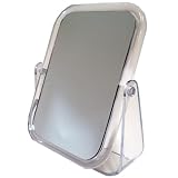 Swissco Vanity Mirror, Rectangle 4 Inch X 6 Inch Clear Frame, 1X/3X, 8.6-Ounce