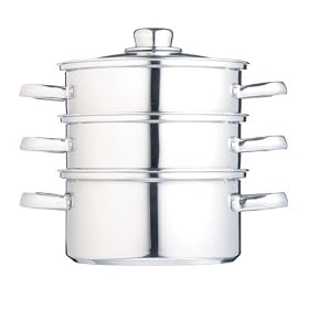 16cm 3 Tier Steamer with Glass Lid