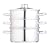 16cm 3 Tier Steamer with Glass Lid