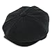 Belfry Groby Menâ€™s Soft Wool Newsboy Cap in 4 Sizes and 5 Colors (Small, Black)