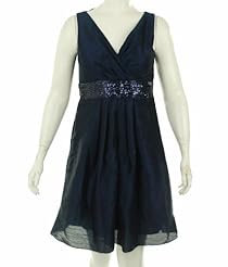 Cocktail Sleeveless Sequined Acetate/Polyester/Silk/Shantung  Dress