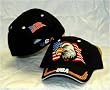 Bold American Eagle USA Flag Baseball style Hat in BLACK