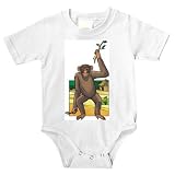 Onesie with primate, chimpanzee, monkey, tool, branch