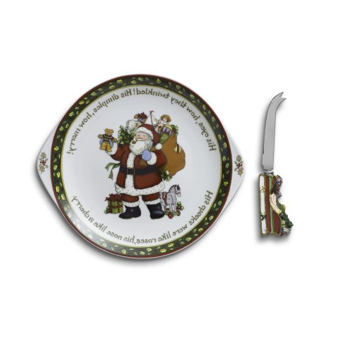 Portmeirion A Christmas Story Cheese Plate and Knife