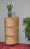 CD / DVD Metal and Wicker 3 Drawer Corner Storage Piece