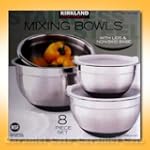 8 Piece Stainless Steel Nesting Bowl Set with Lids & NON Skid Base