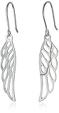 Sterling Silver Angel Wing Drop Earrings thumbnail