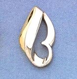 14kt Two-Tone Gold Freeform Chain Slide Pendant