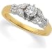 14K Two-Tone Gold Diamond Engagement Ring Semimount - 0.37 Ct.