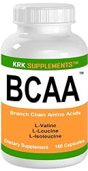 BCAA 180 Capsules Branched Chain Amino Acids L-Valine L-Leucine L-Isoleucine KRK SUPPLEMENTS