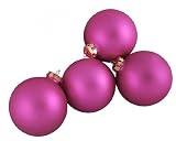 Pack of 4 Matte Pink Lollipop Glass Ball Christmas Ornaments