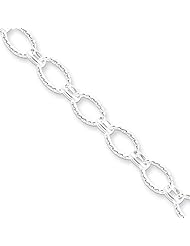 6mm, Sterling Silver, Fancy Rolo Chain, 20 inch