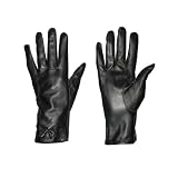 Womens Warm & Weatherproof Insulated Winter Leather Gloves (Size: L)