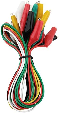 1Set 10Pcs Double-Ended Test Leads Alligator Crocodile Roach Clip Jumper Wire