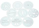 Kaiser Bakeware Patisserie 10-Piece Cake Stencil Set, Special Occasion