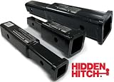 Hidden Hitch Receiver Hitch Adapter Black Receiver Extension - Extends 2 Receiver 18 (3,500lb GTW)